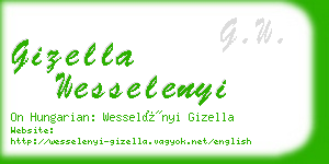 gizella wesselenyi business card